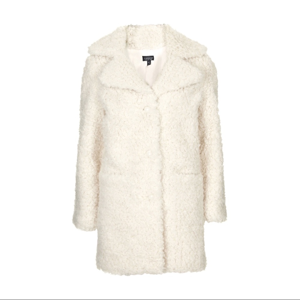 NEW Topshop Teddy Coat // Size 6
